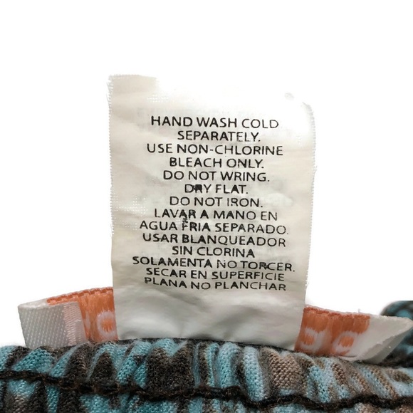 CLAUDIA RICHARD Boho Peasant Top Blue Brown Sz LG - Picture 12 of 15